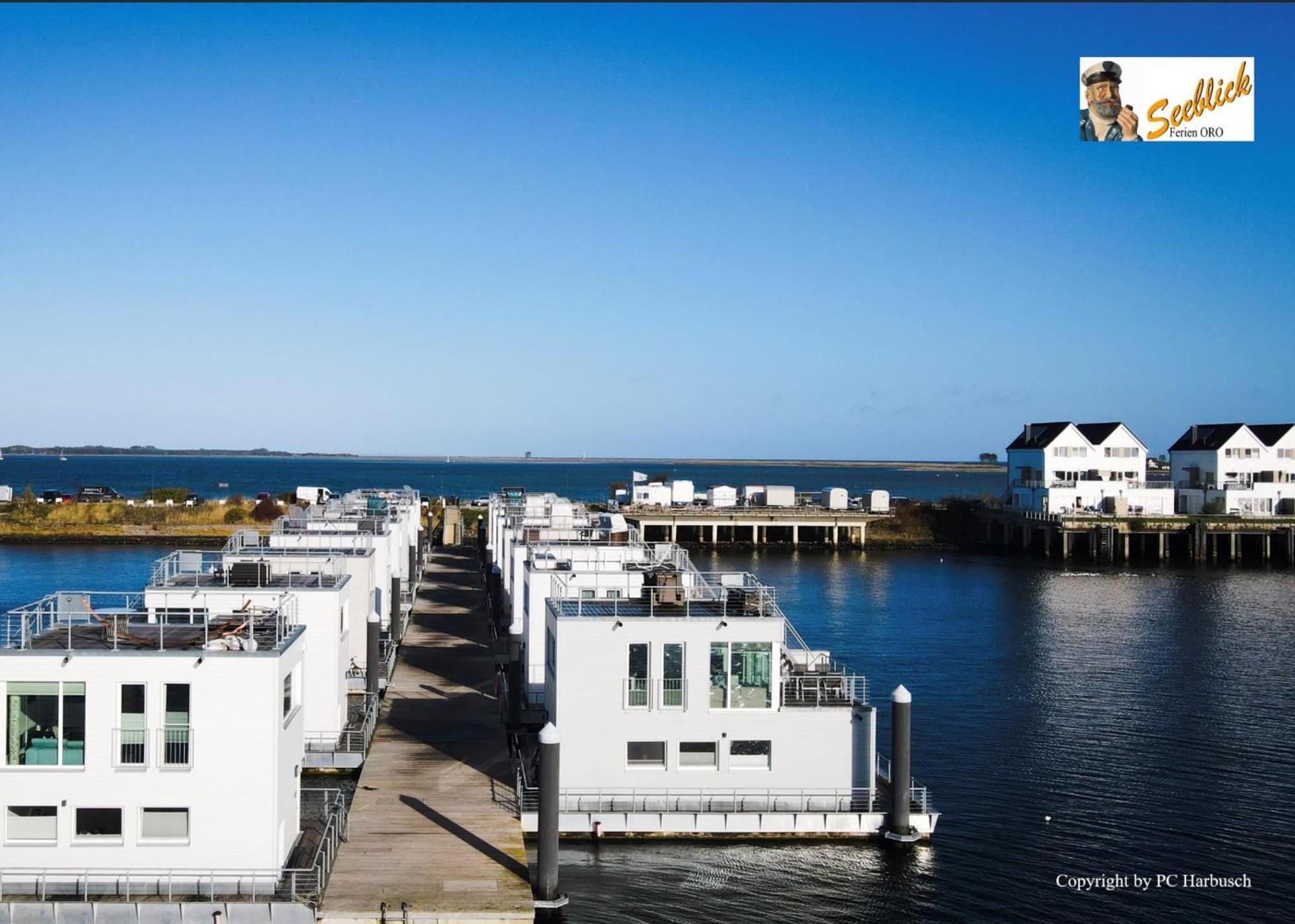 Schwimmendes Ferienhaus Antares One By Seeblick Ferien Oro, Rundum Wasser, Sauna Olpenitz Exterior photo